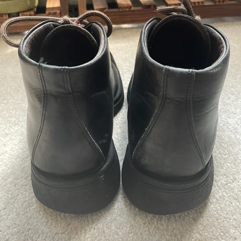 Havana Joe black leather lace up boots